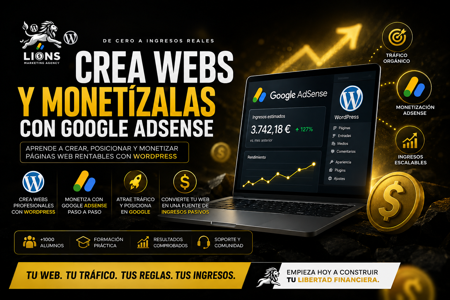 Potencia tus Ganancias con AdSense: Curso Especializado en Monetización de Páginas Web